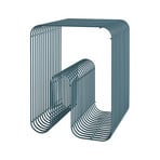 Kruk Curva, stofblauw, staal, 32 cm lang - AYTM