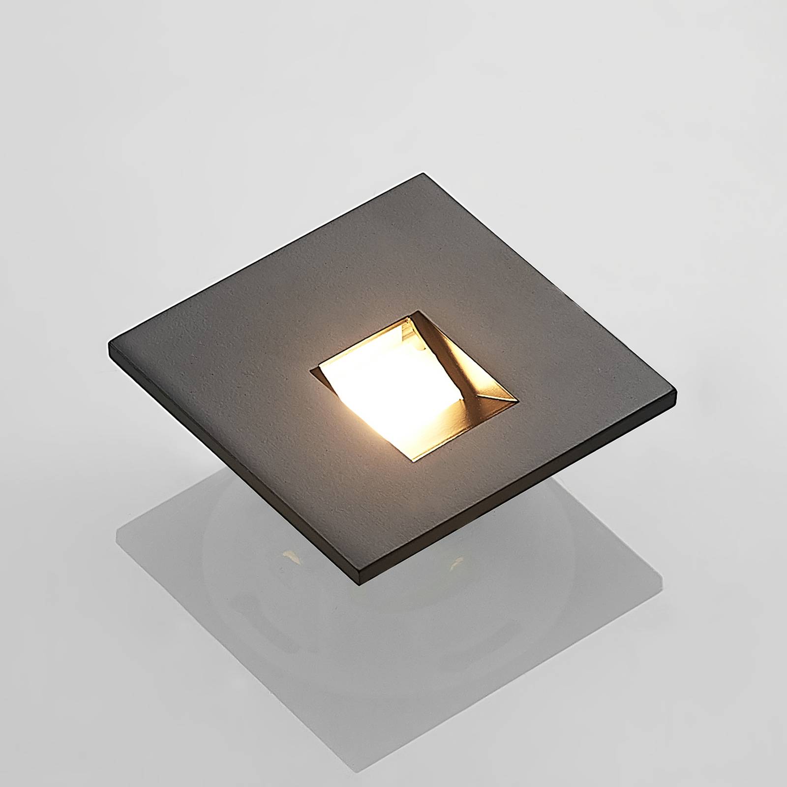 Oprawa wpuszczana LED Arcchio Vexi, 7,5 cm x 7,5 cm, czarna, CCT