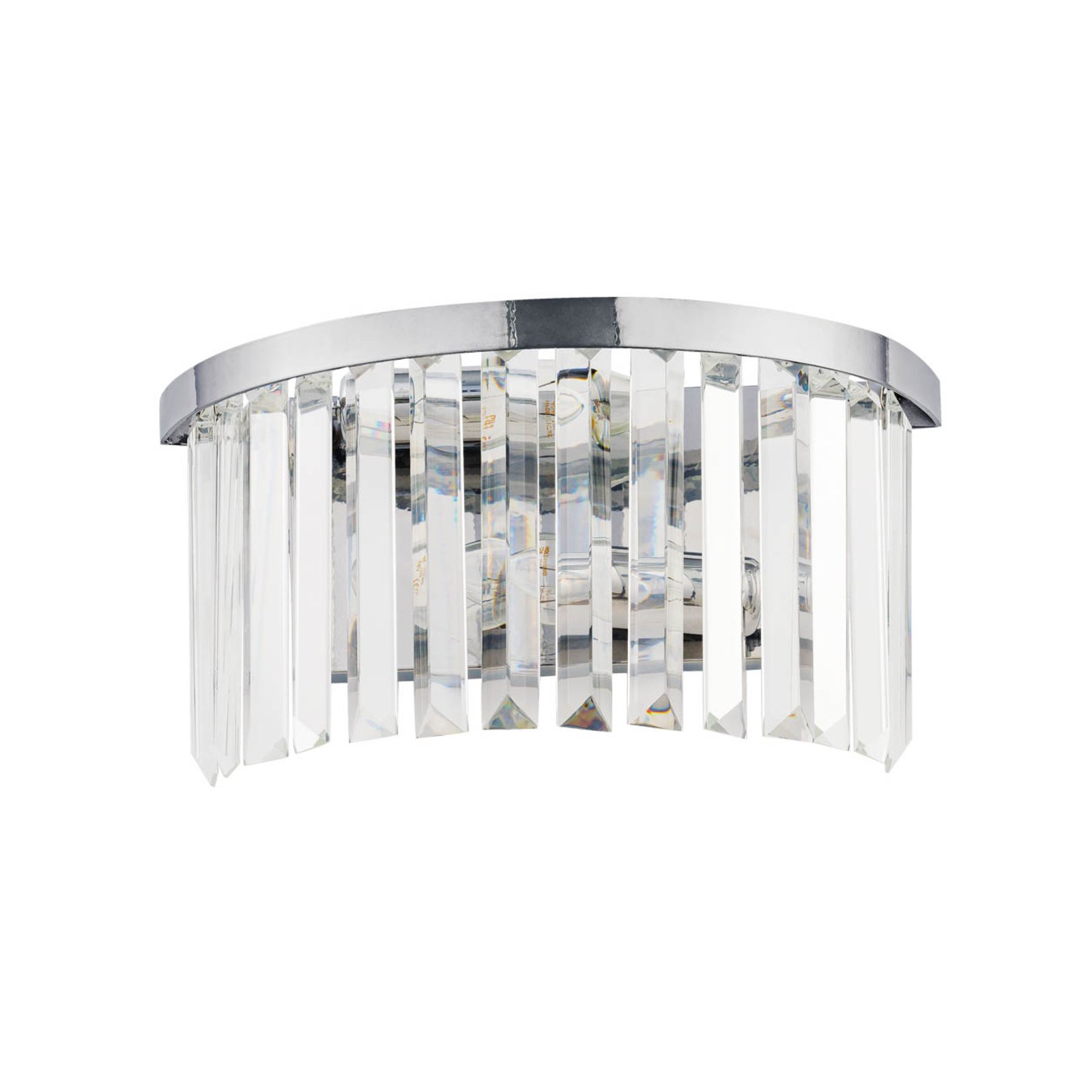 Zidna svjetiljka Cristal, prozirna/srebrna