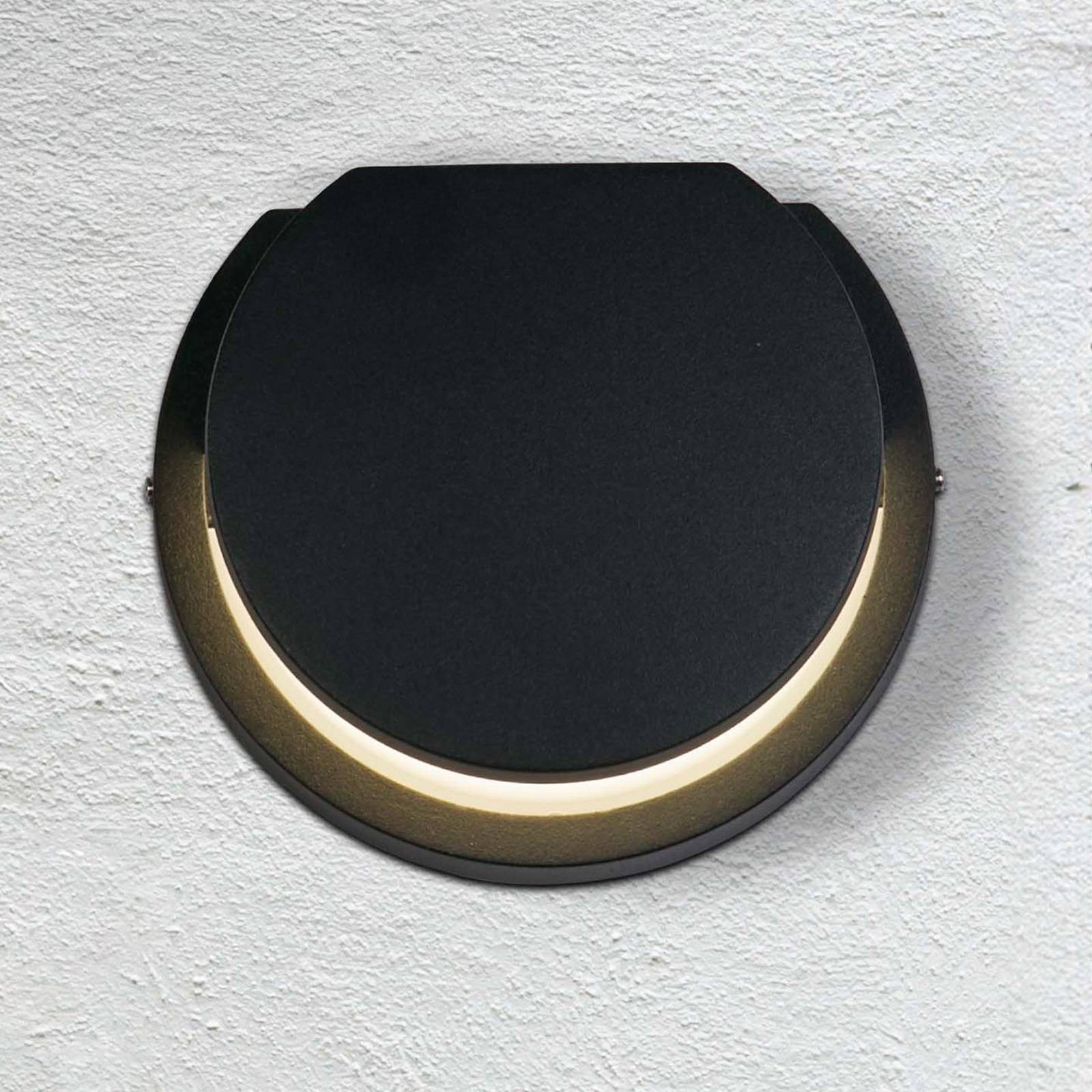 Searchlight Applique d'extérieur LED Chiswick, noire, largeur 14 cm, métal