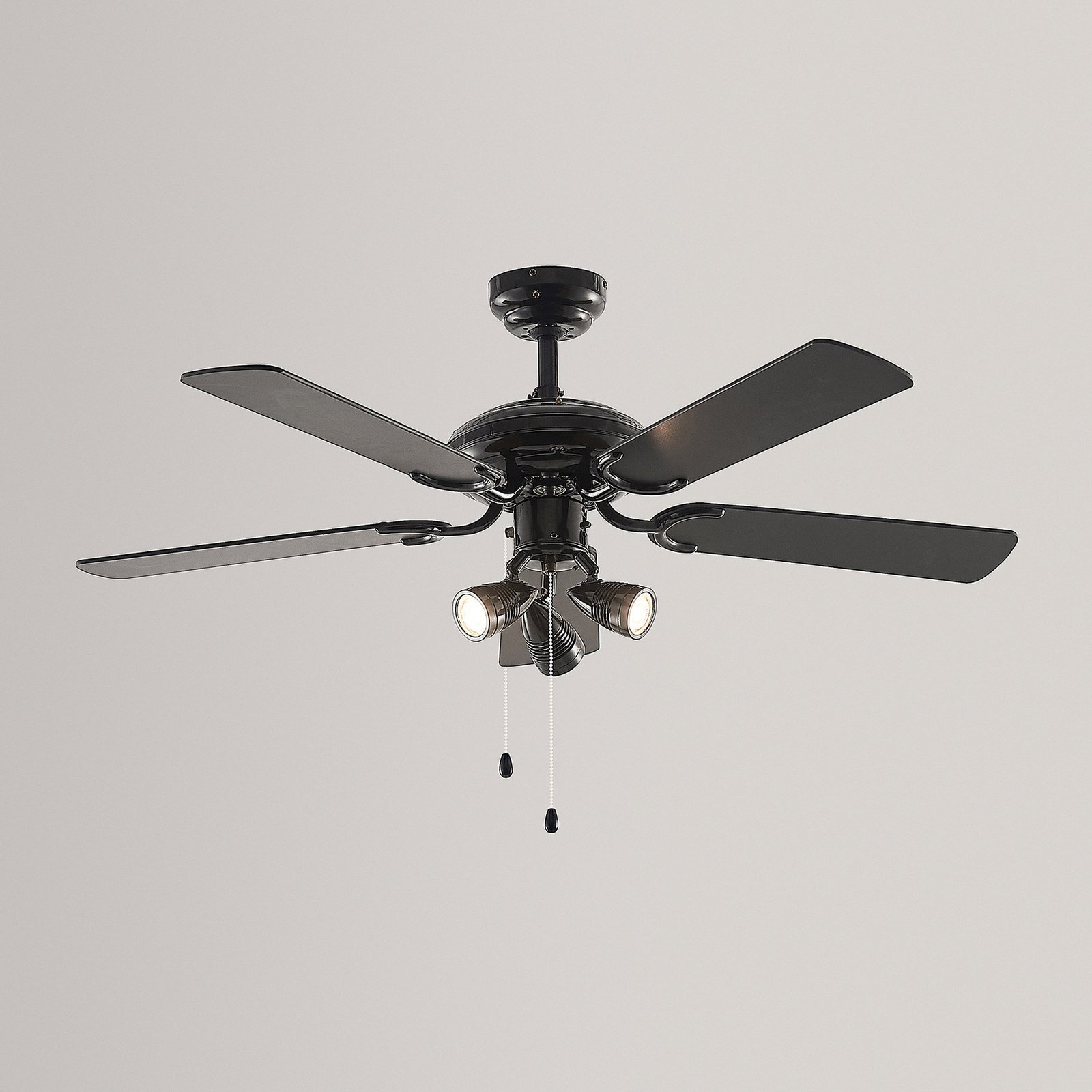 Lucande Deckenventilator mit Licht Anariki, leise, schwarz