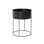 ferm LIVING Plant Box Round, black, Ø 40 cm, steel