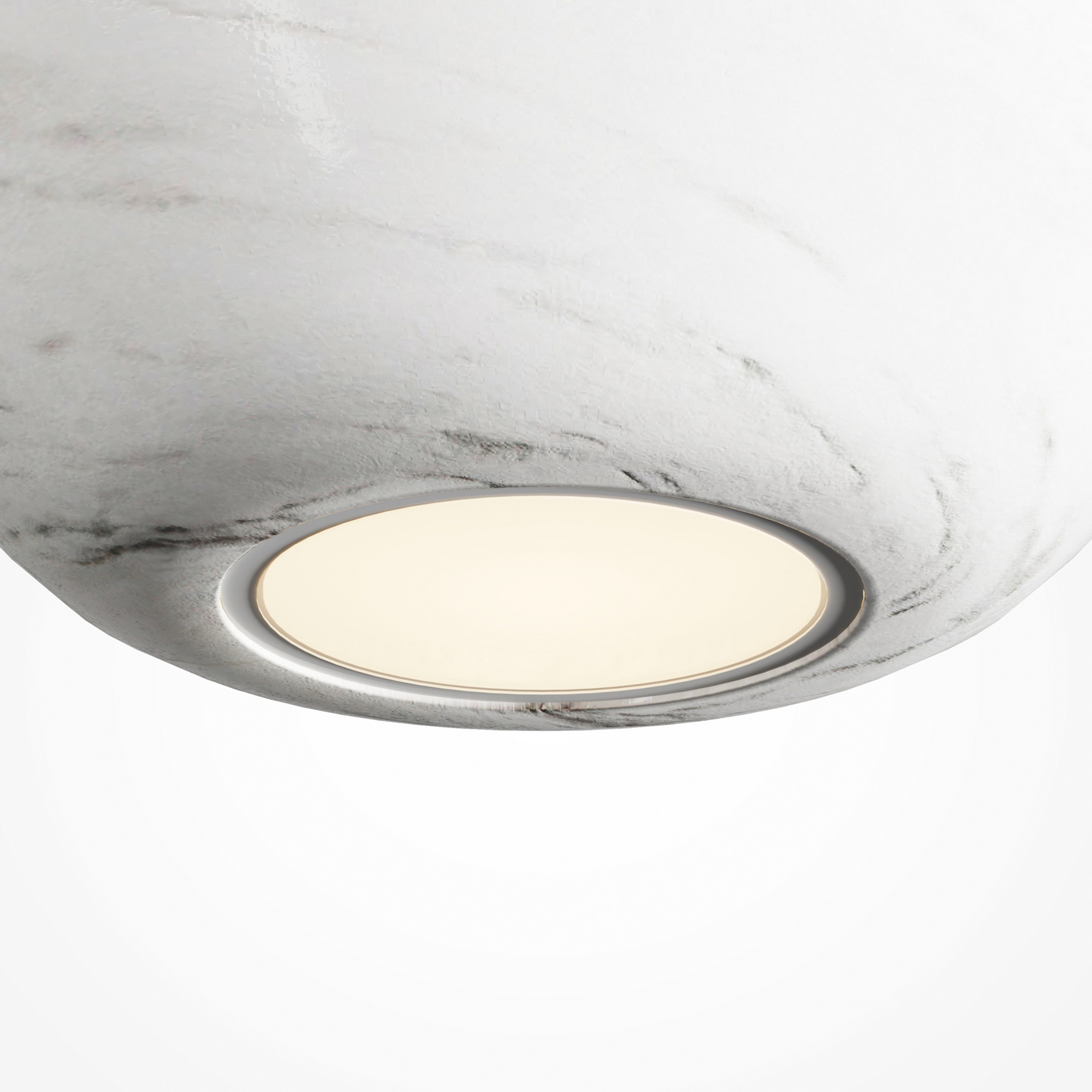 Lampa za vješanje BASIC TEXTURE, bijela, Ø 12 cm, mramor, GU10 Lampa za vješanje BASIC TEXTURE, bijela, Ø 12 cm, mramor, GU10