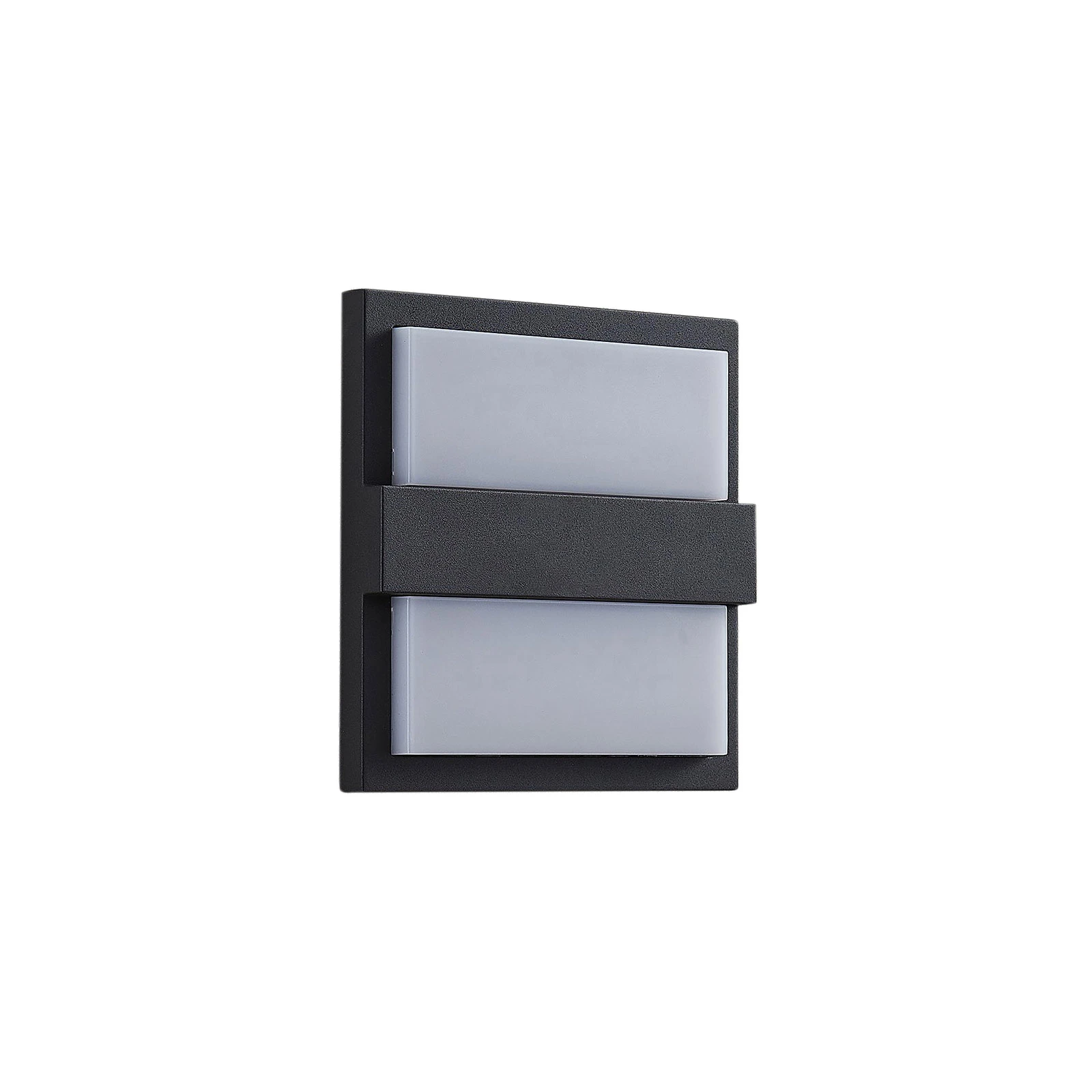 Lucande Aplique LED para exterior Gylfi, 20 cm, antracita, aluminio