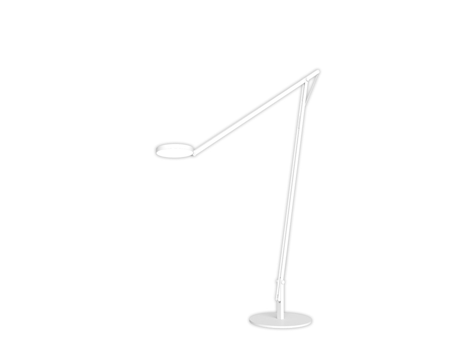 String XL Floor Lamp Matt White/Silver - Rotaliana