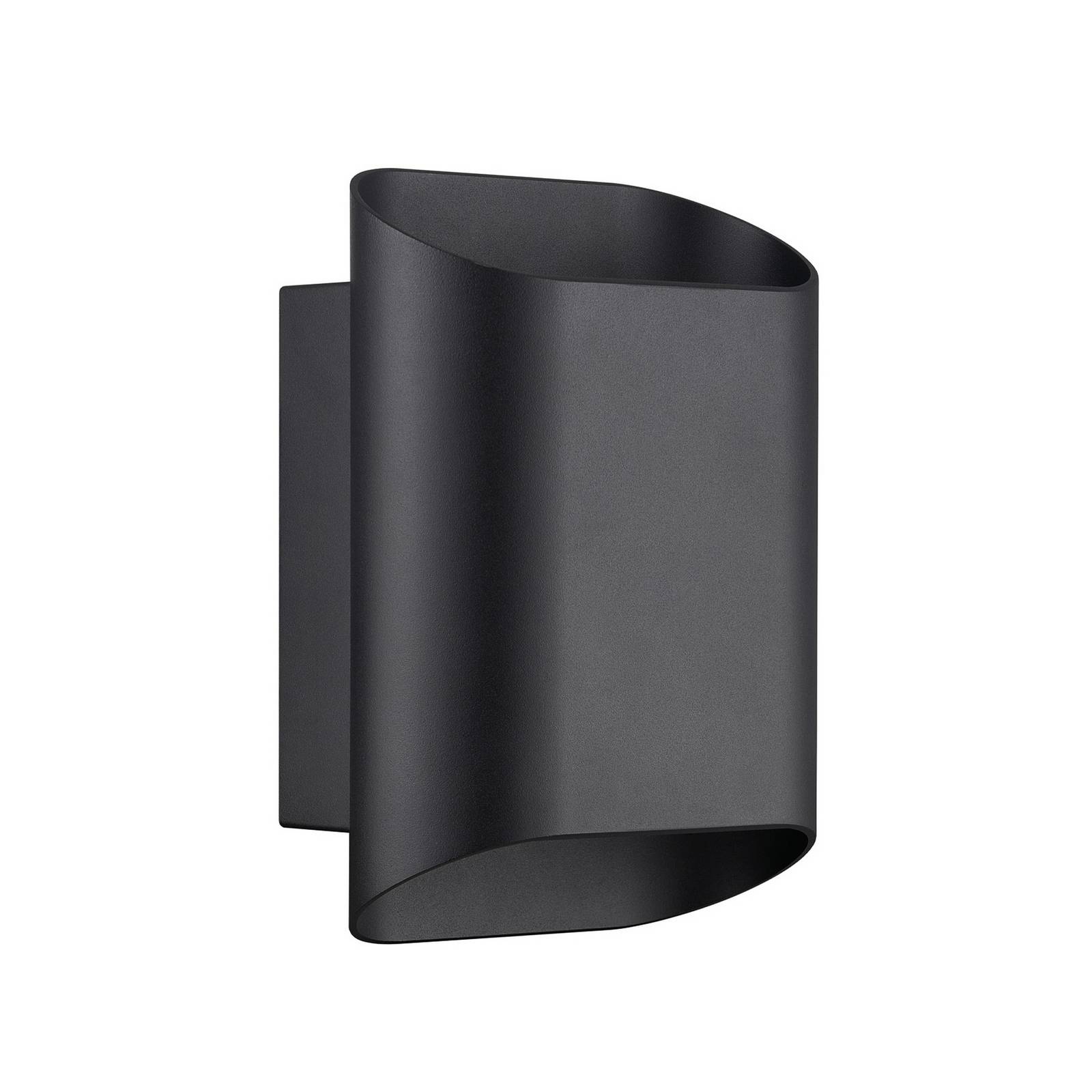 Außenwandlampe Nico 22 Round, schwarz, Metall, up/down, IP54