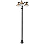 3-bulb Toscane lamp post, black