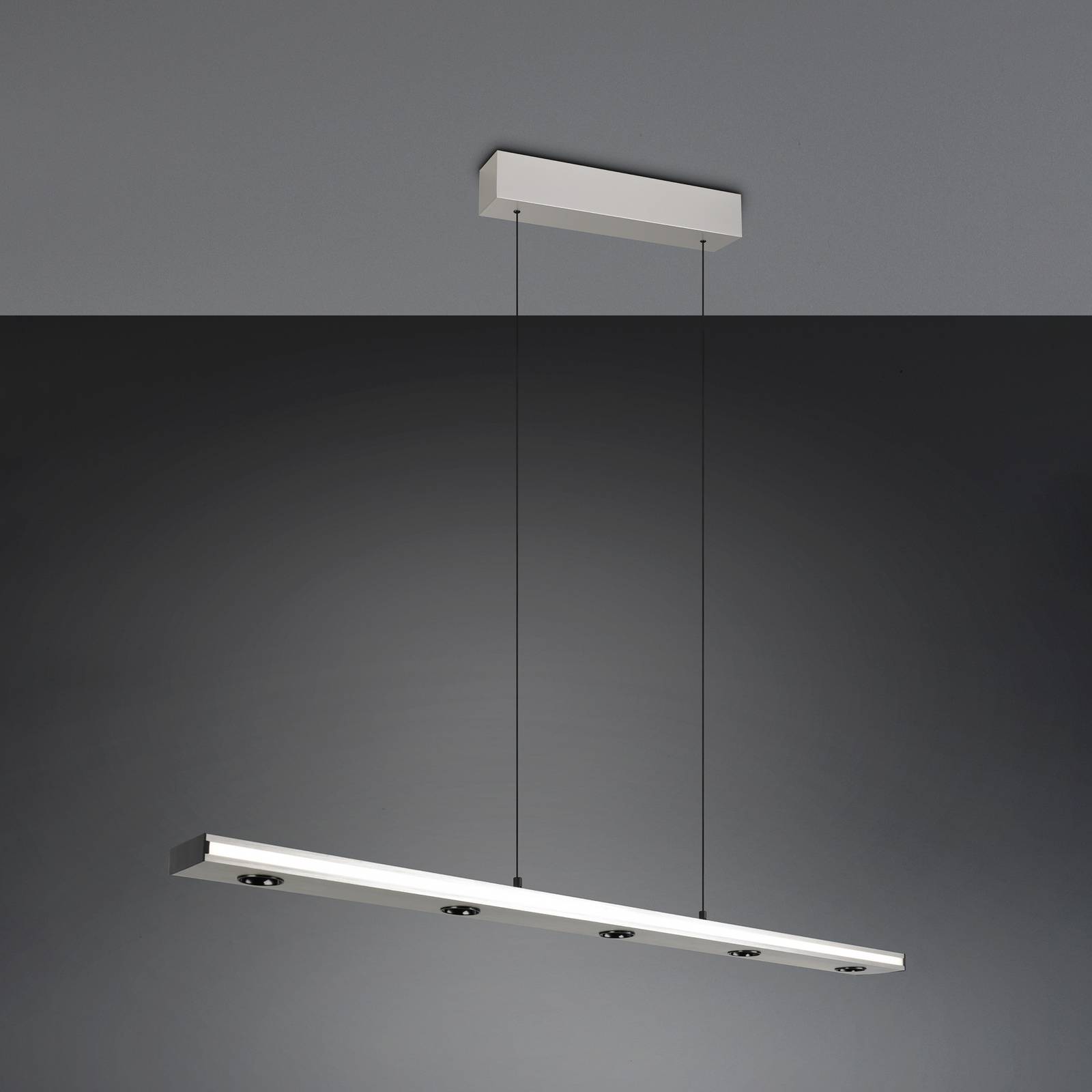 LED-Hängelampe Graham, nickel, Metall, up/down, CCT, Dimmer günstig online kaufen