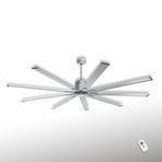 Ceiling fan Big Smooth Eco 220 cm, titanium silver