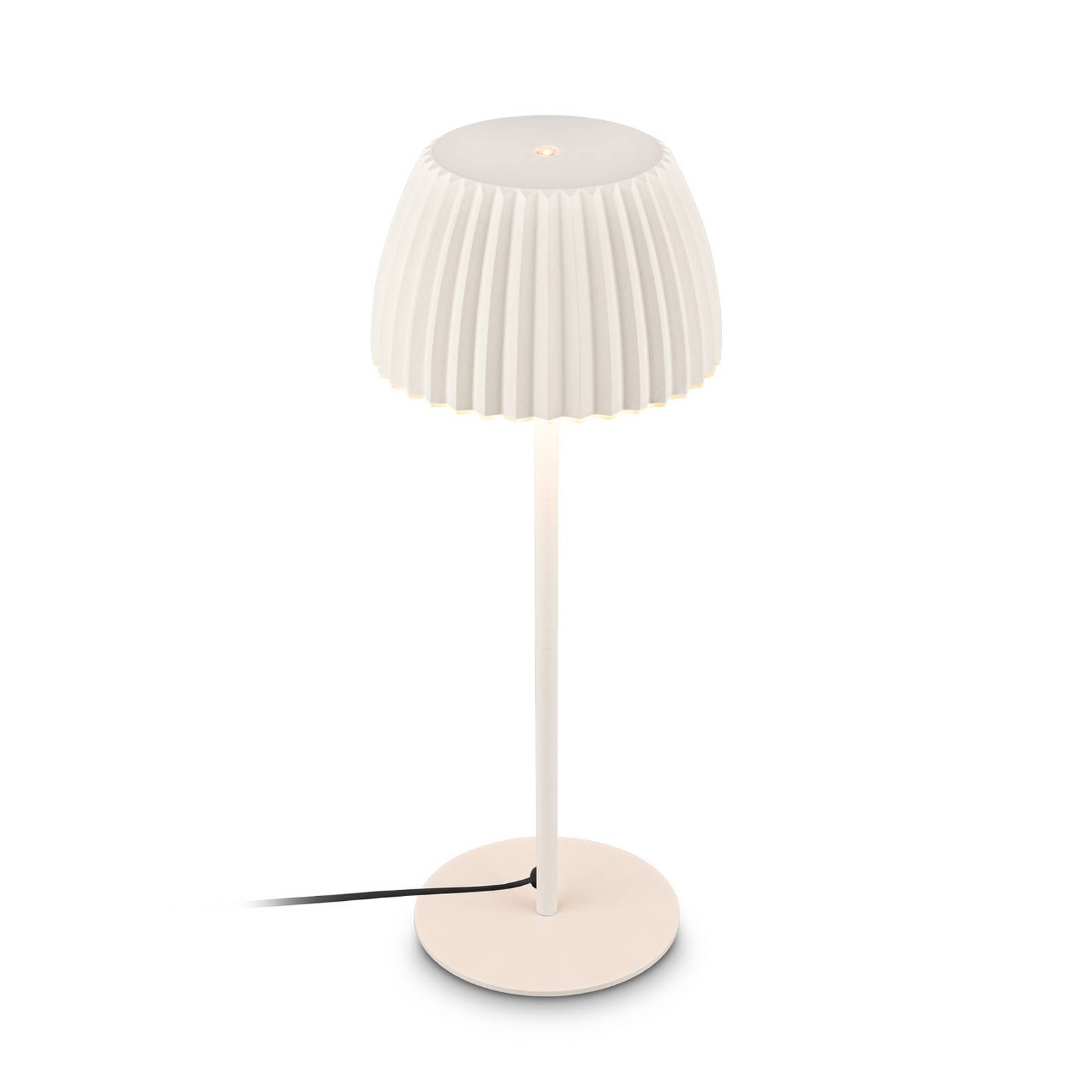 LED-Tischlampe Loca, altweiß, Höhe 36 cm, Metall/Kunststoff