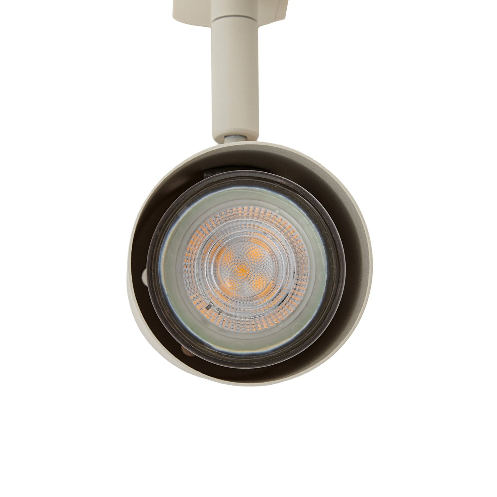 Lindby Schienenspot Linaro, GU10, Ø 6 cm, beige, 1-Phase