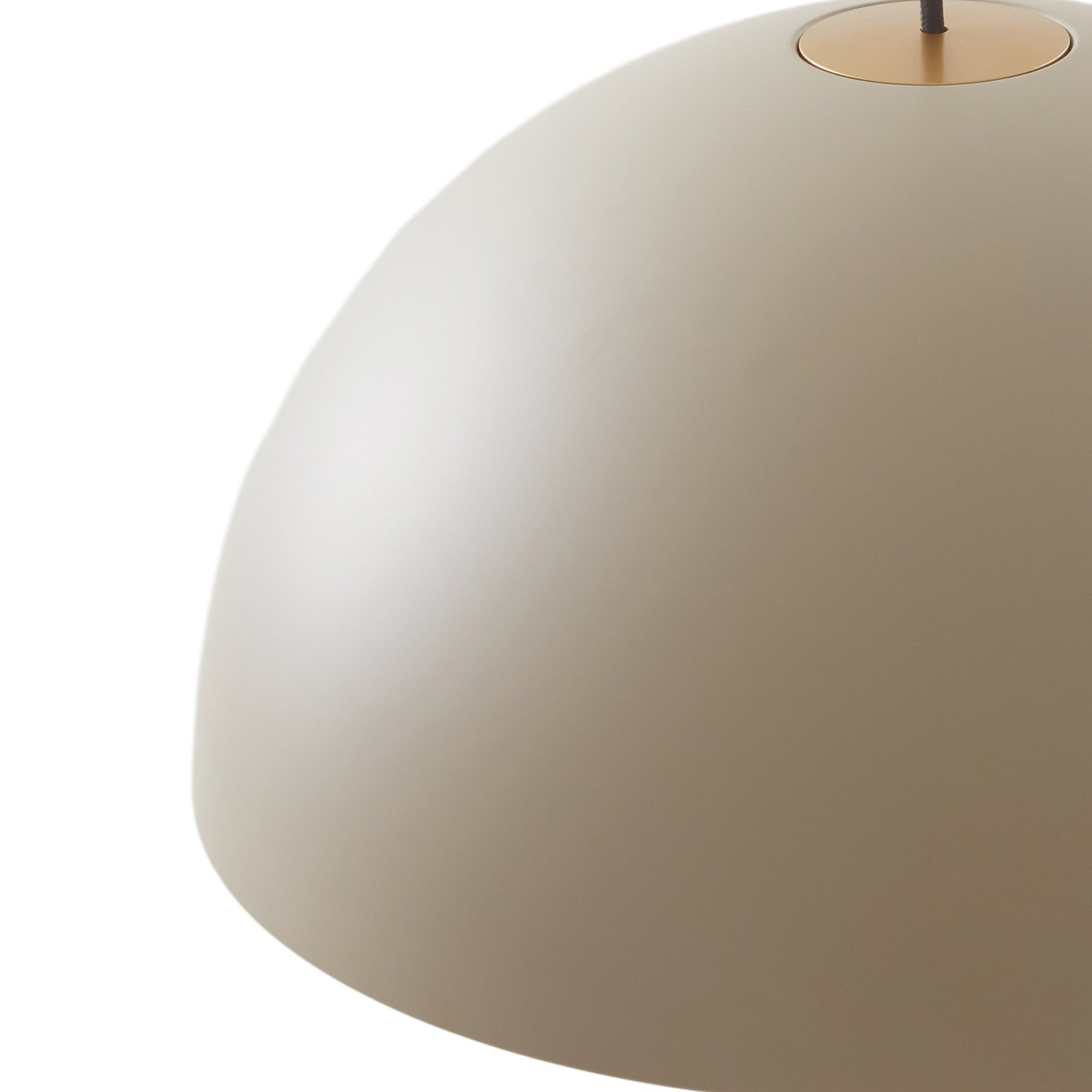 Lucande Nymara LED pendant light, beige, aluminium, Ø 40 cm