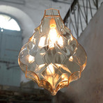 Karman 24 Karati pendant light leaf shape