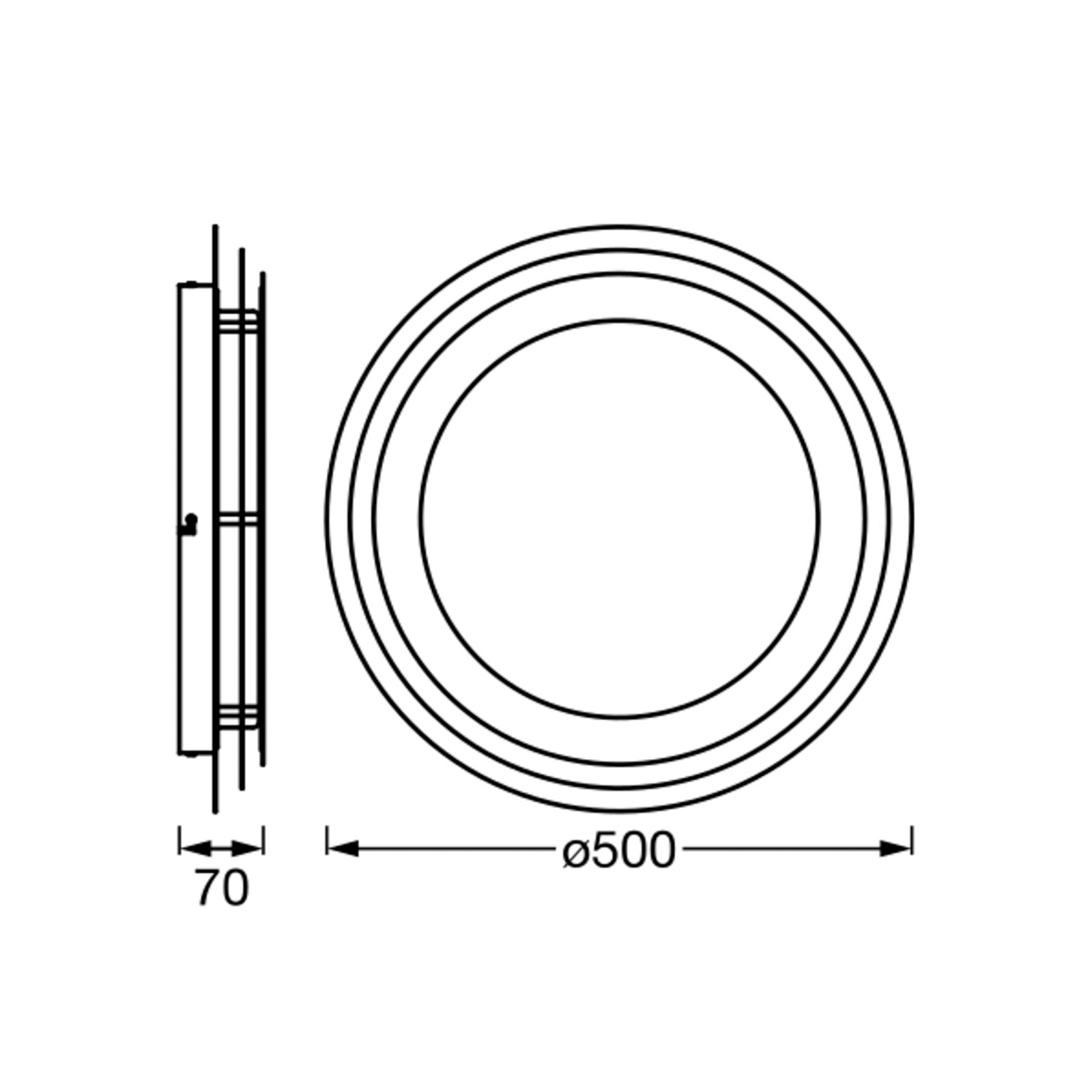 "LEDVANCE Orbis" spiralinio sluoksnio centrinis šviestuvas Ø50cm