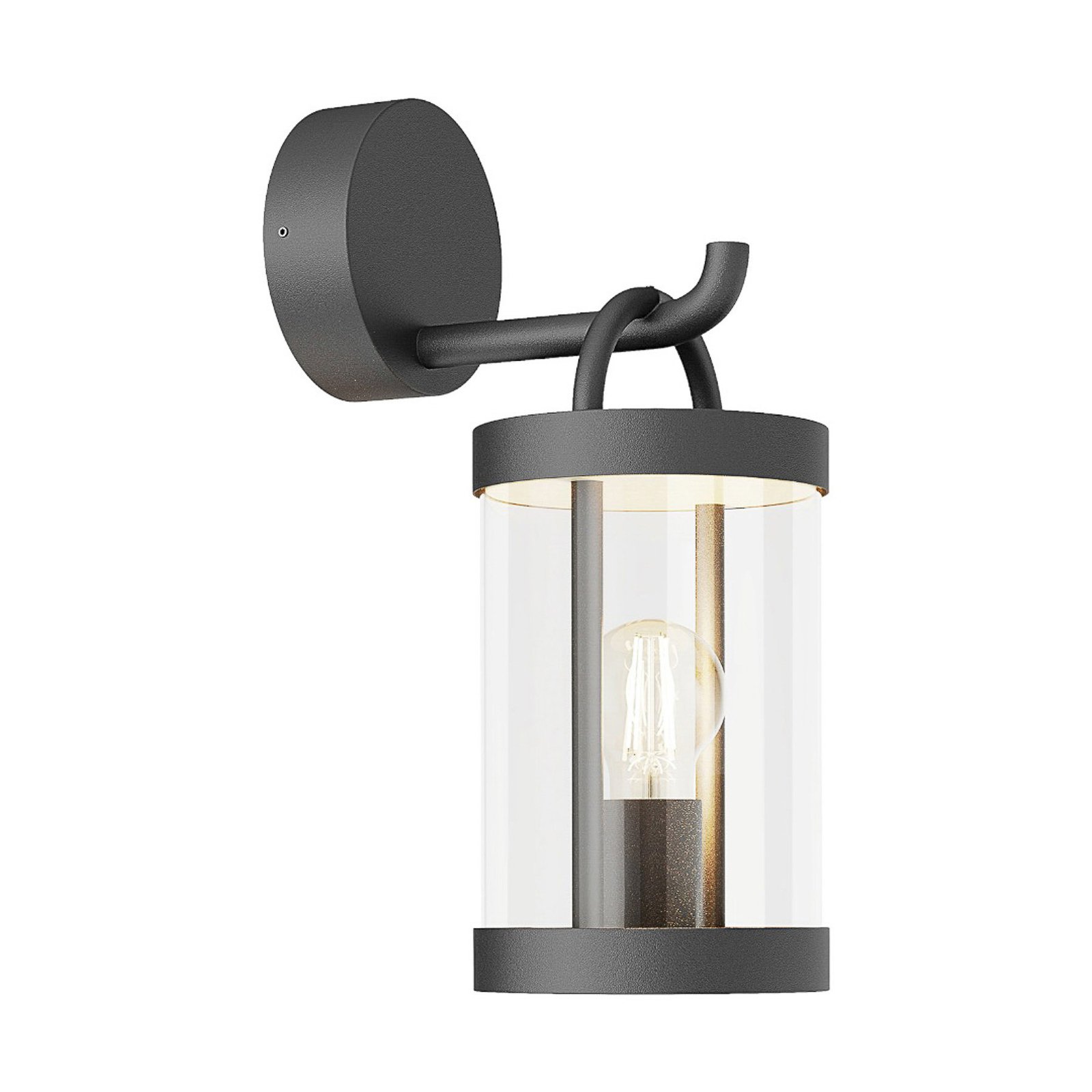 Lucande Außenwandlampe Cassian, 2er-Set, anthrazit, IP54