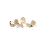 Rattan Dollhouse Furniture Set of 5 Natural - Ferm Living