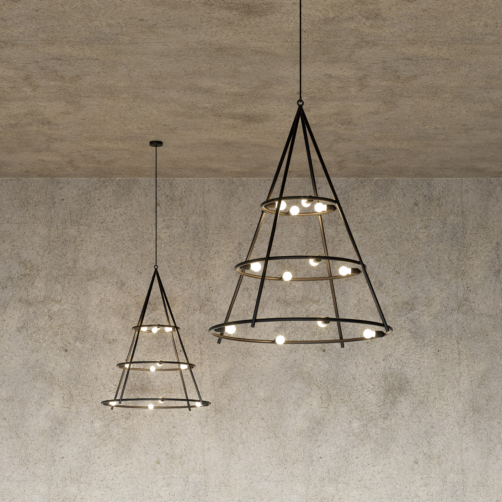 Artemide El Porís Hängeleuchte, Ø 120cm 12-flammig