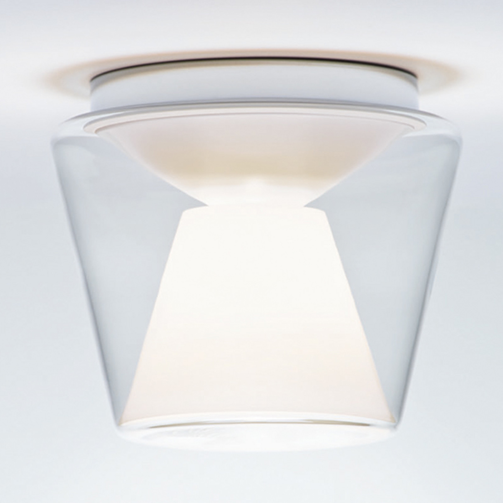 Serien Lighting serien.lighting Annex L plafonieră LED din sticlă - Camera de zi / sufragerie - design - transparent opal