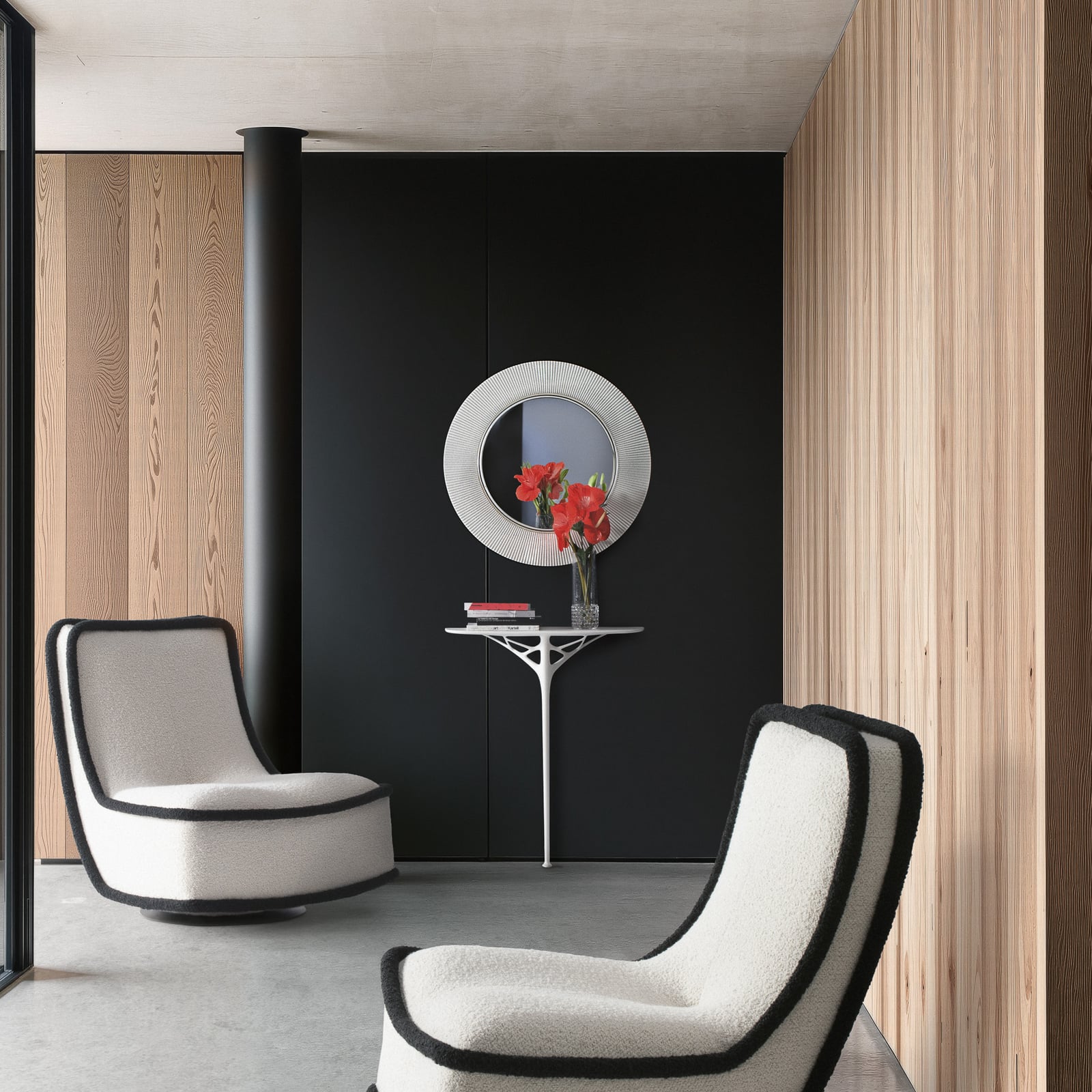 All Saints wall mirror, transparent, Ø 78 cm - Kartell