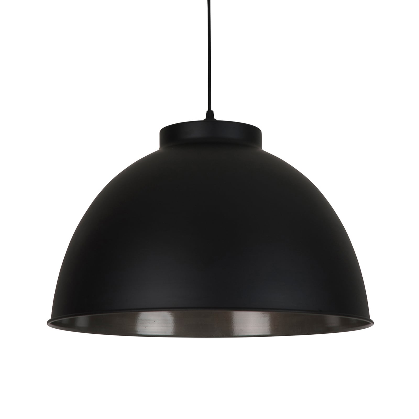 Pakabinamas šviestuvas „Dock“, matinė juoda spalva, skersmuo 45 cm, metalas