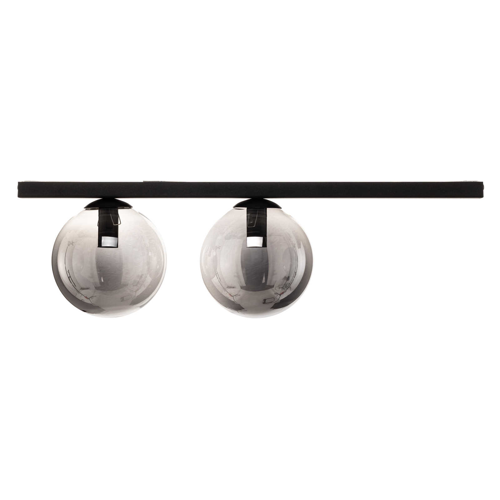 Fit ceiling lamp, black/graphite, two-bulb