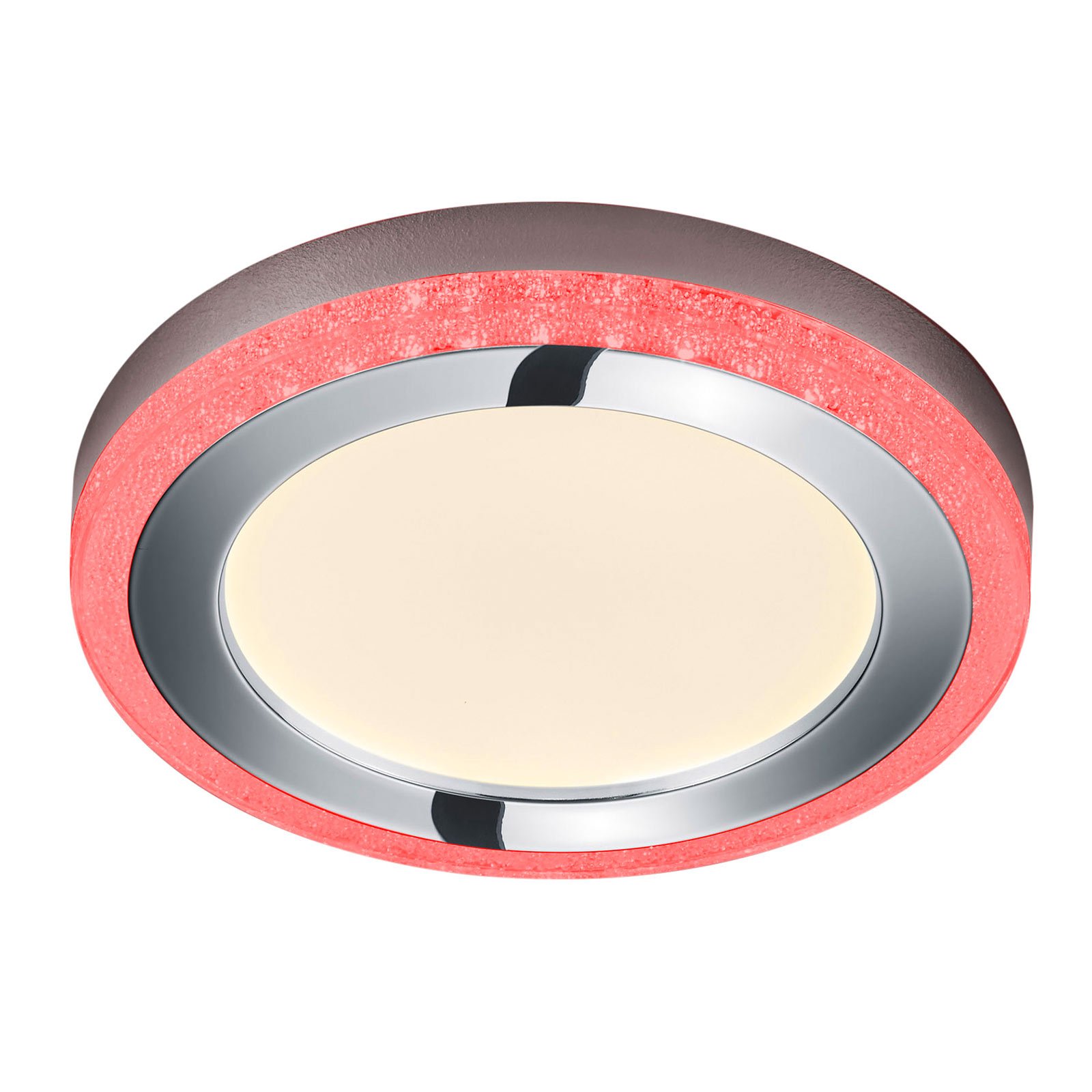 LED stropna svjetiljka Slide, bijela, okrugla, Ø 40 cm
