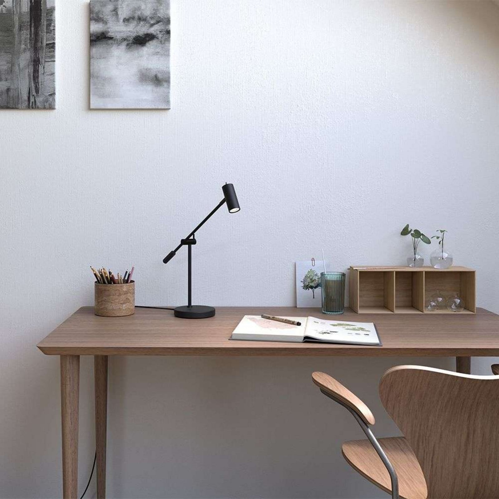 Cato Tischleuchte Matt Schwarz/Matt Schwarz Belid - Wohnzimmer