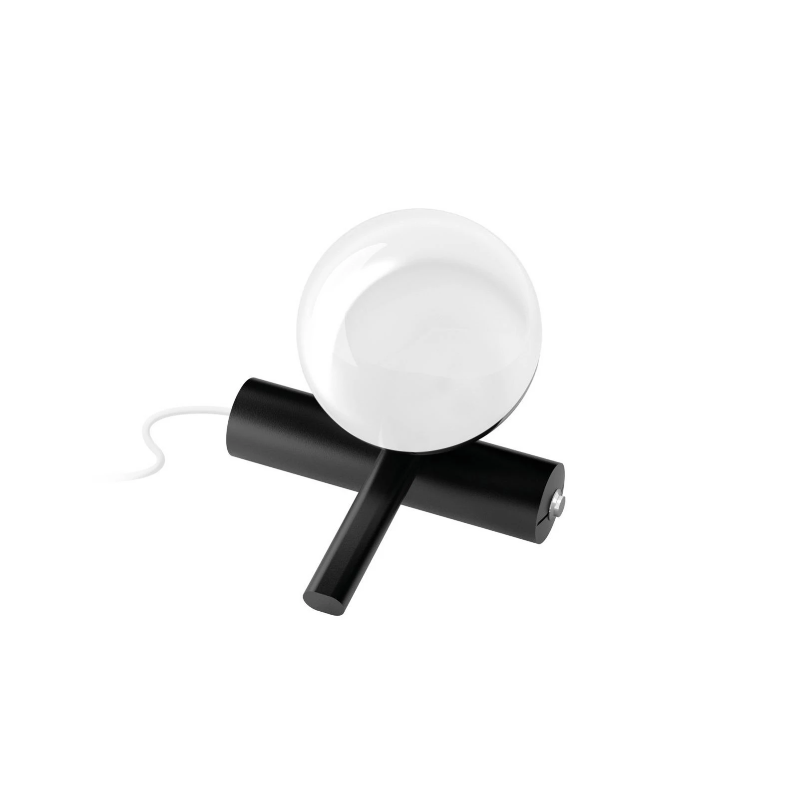 Rossini LED-bordlampe, svart, aluminium, PMMA, dimmer