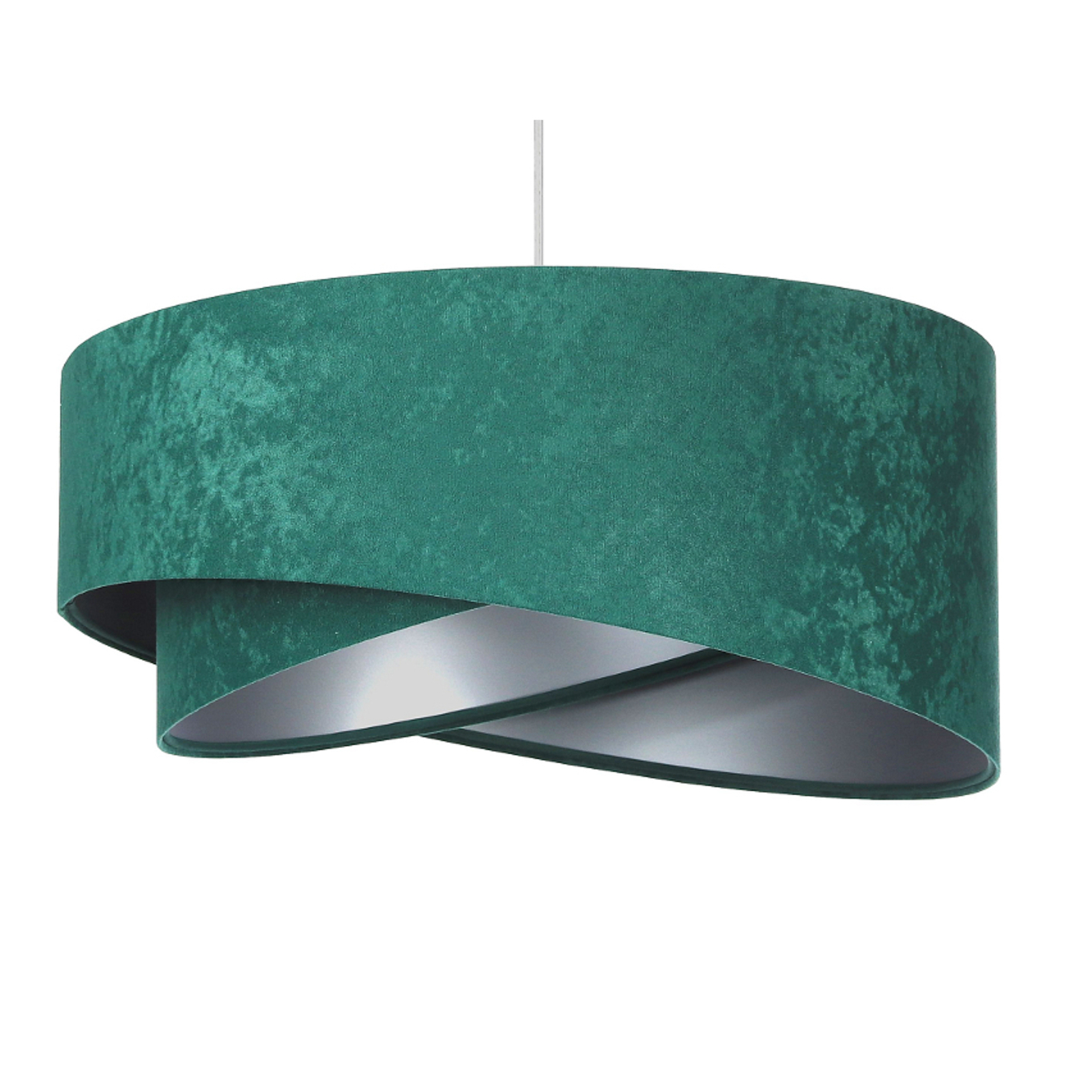 Vivien hanging light, two-tone, green/silver