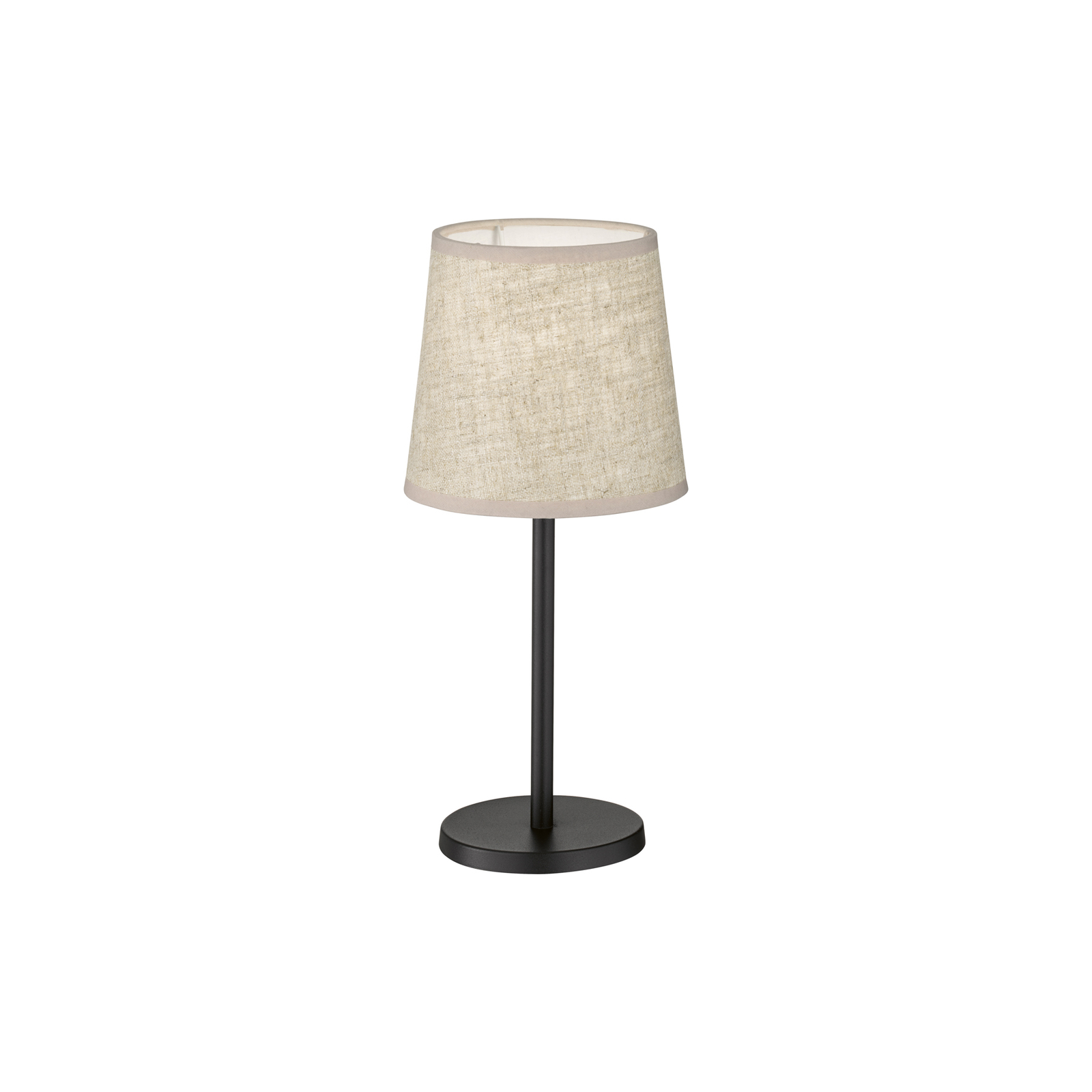 Eve table lamp, linen lampshade, black/sand