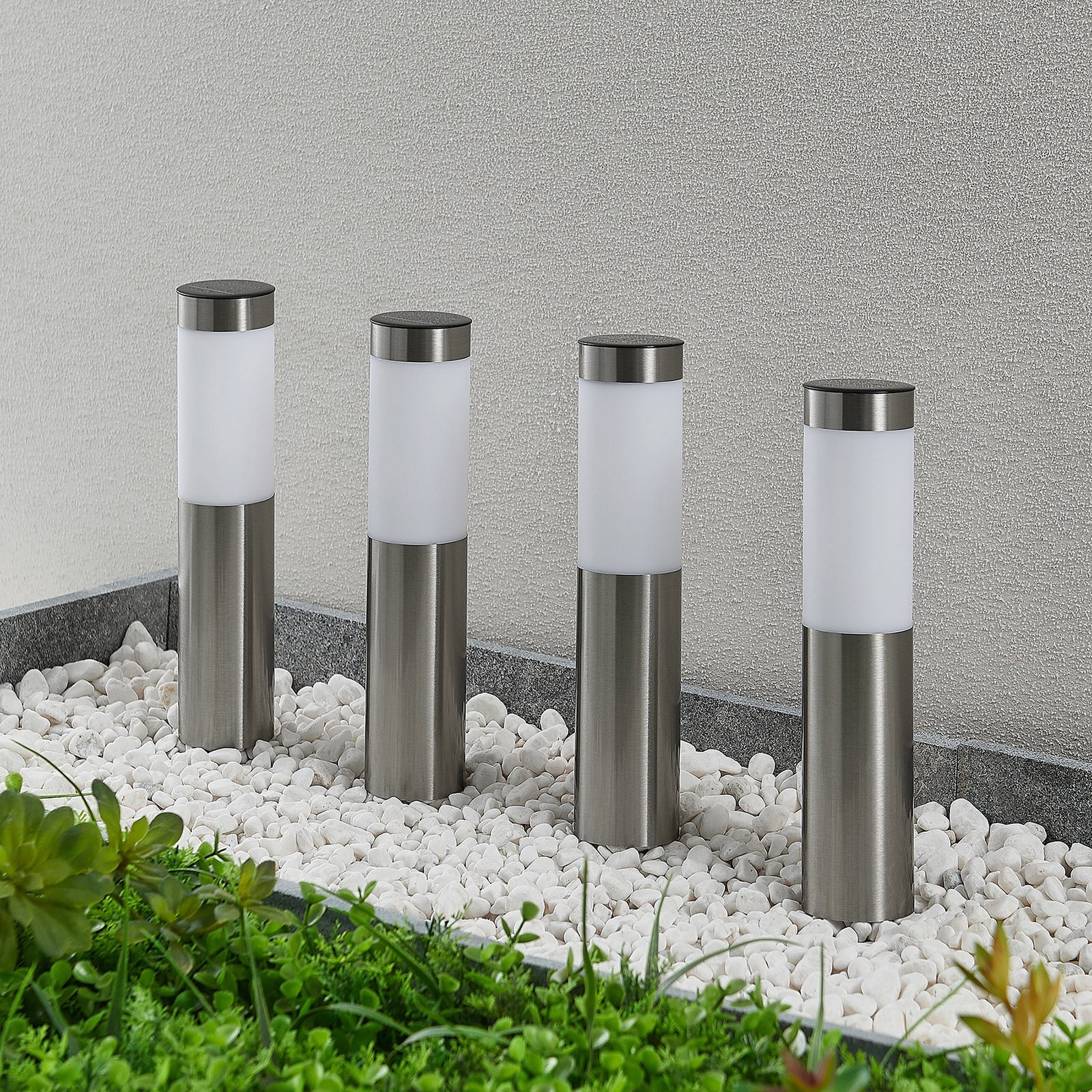 Sirita Lámpara Solar 4 pcs. H31 Silver - Lindby