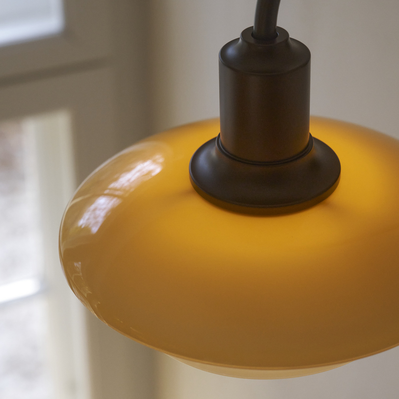 Louis Poulsen PH 2/2 wall lamp, projection 32 cm, amber/white