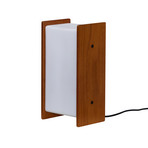 Sabi LED-Tischlampe, holz/opalweiß, Höhe 25 cm - HÜBSCH