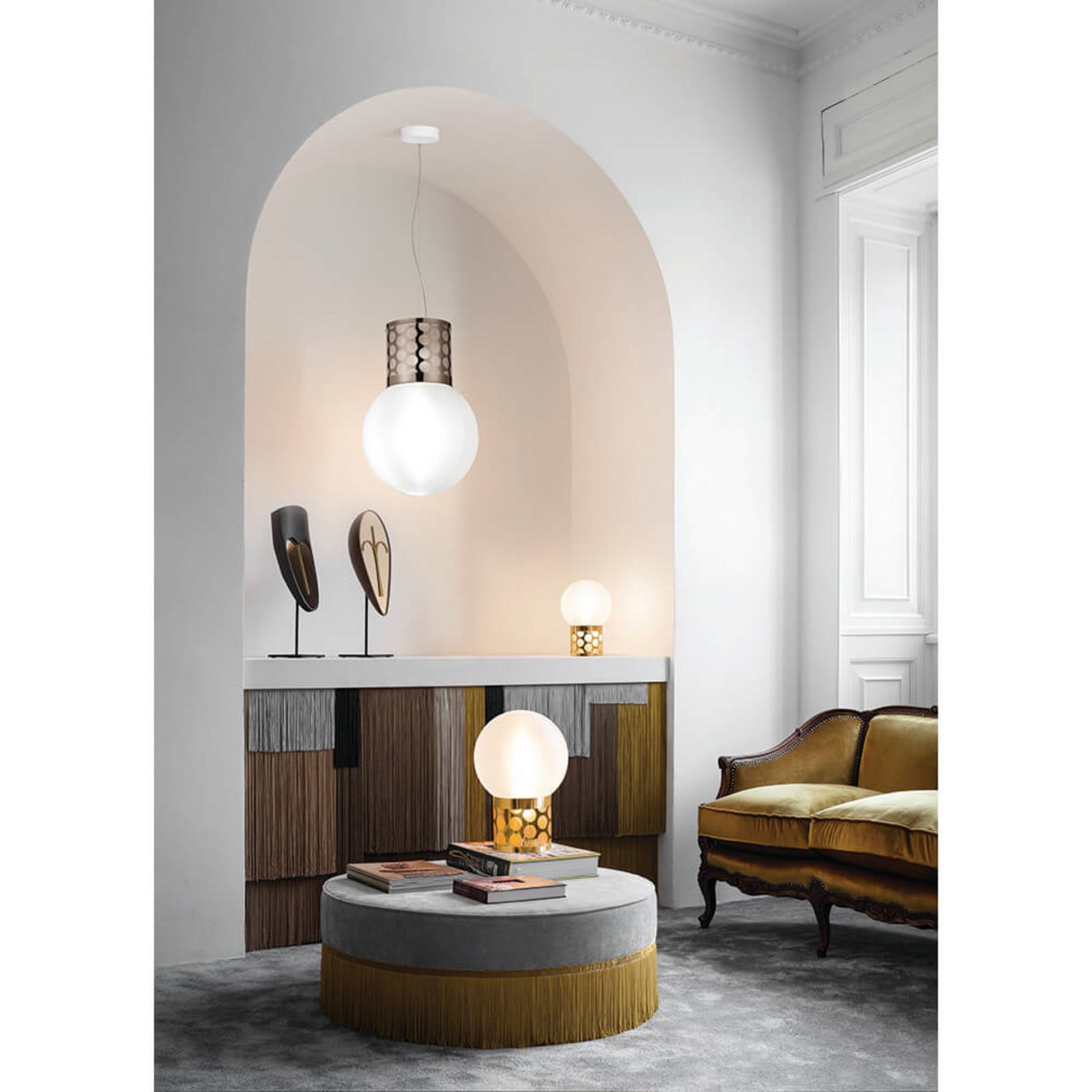 Atmosfera pendellampe Pewter Slamp - Stue - Plastik