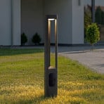 Lucande LED ceļa apgaismojums Pirron, augstums 80 cm, rozete, IP54