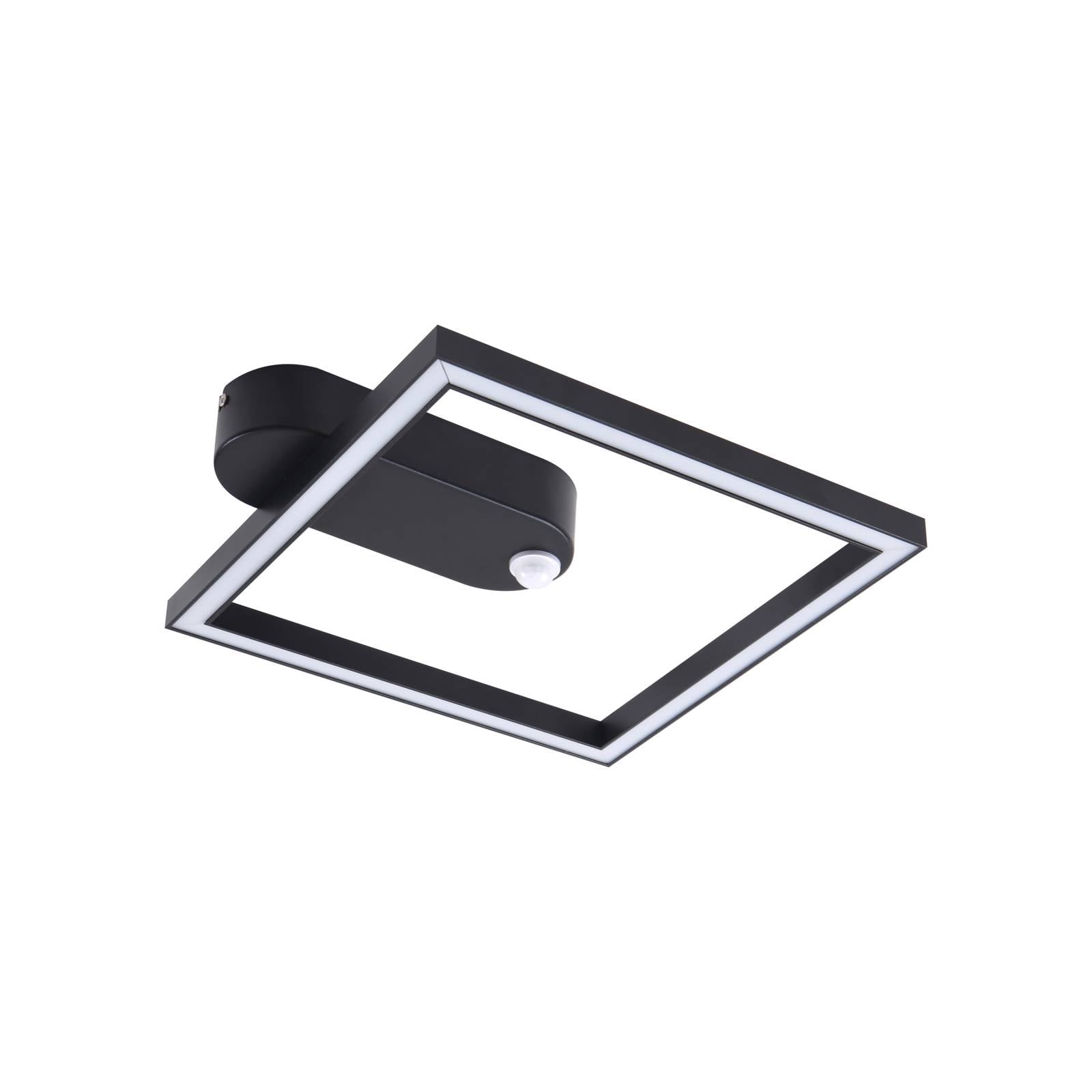 Lindby LED-Deckenleuchte Yulla, 34 cm, schwarz, Sensor