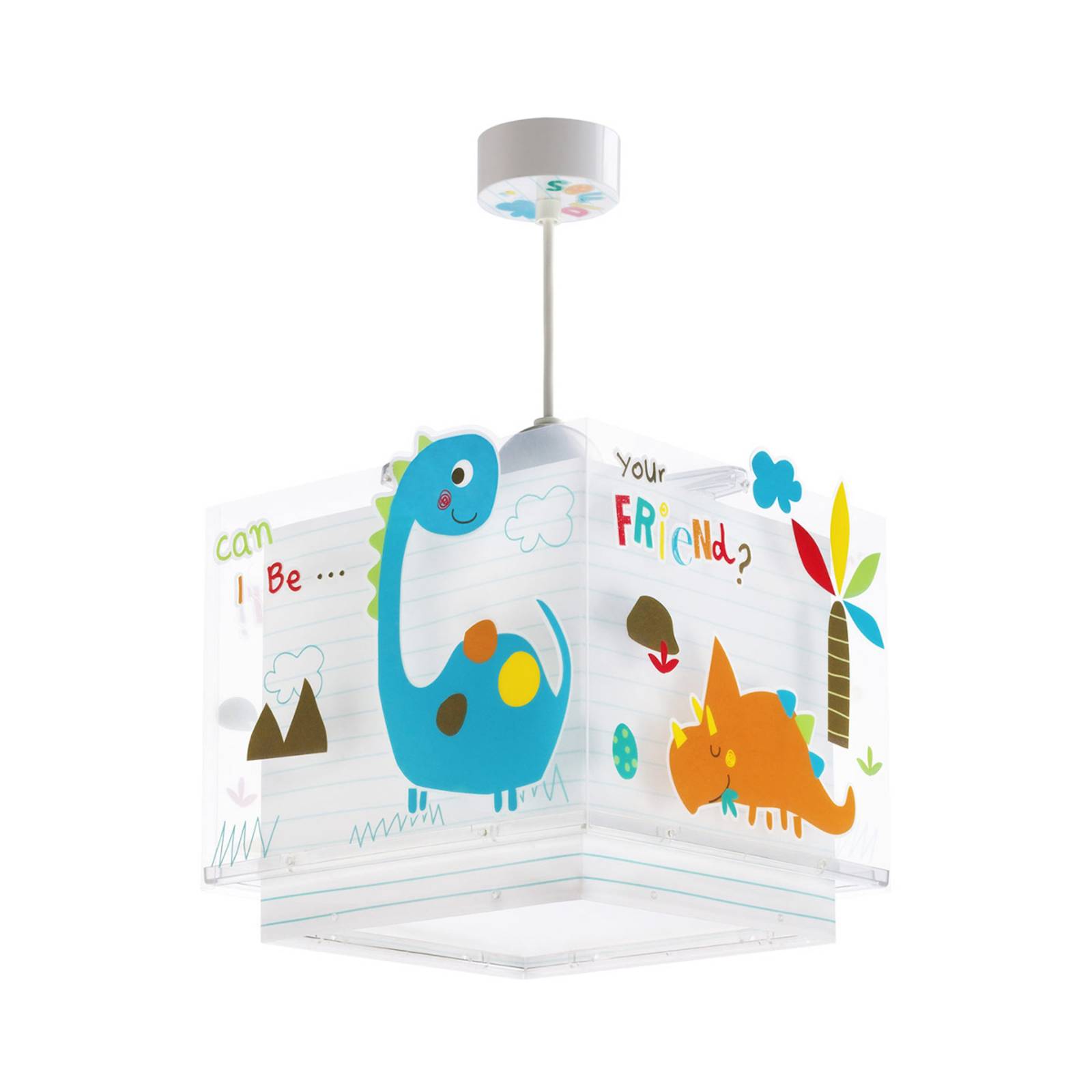 Dalber Kinderzimmer-Hängeleuchte DINOS, bunt