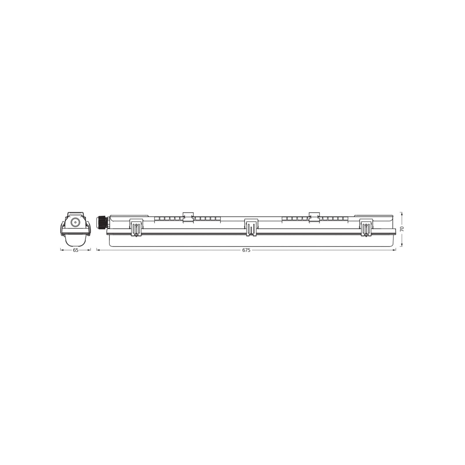 OSRAM Feuchtraumlampe SUBMARINE PCR 68 cm 1x G13 T8 LED IP65