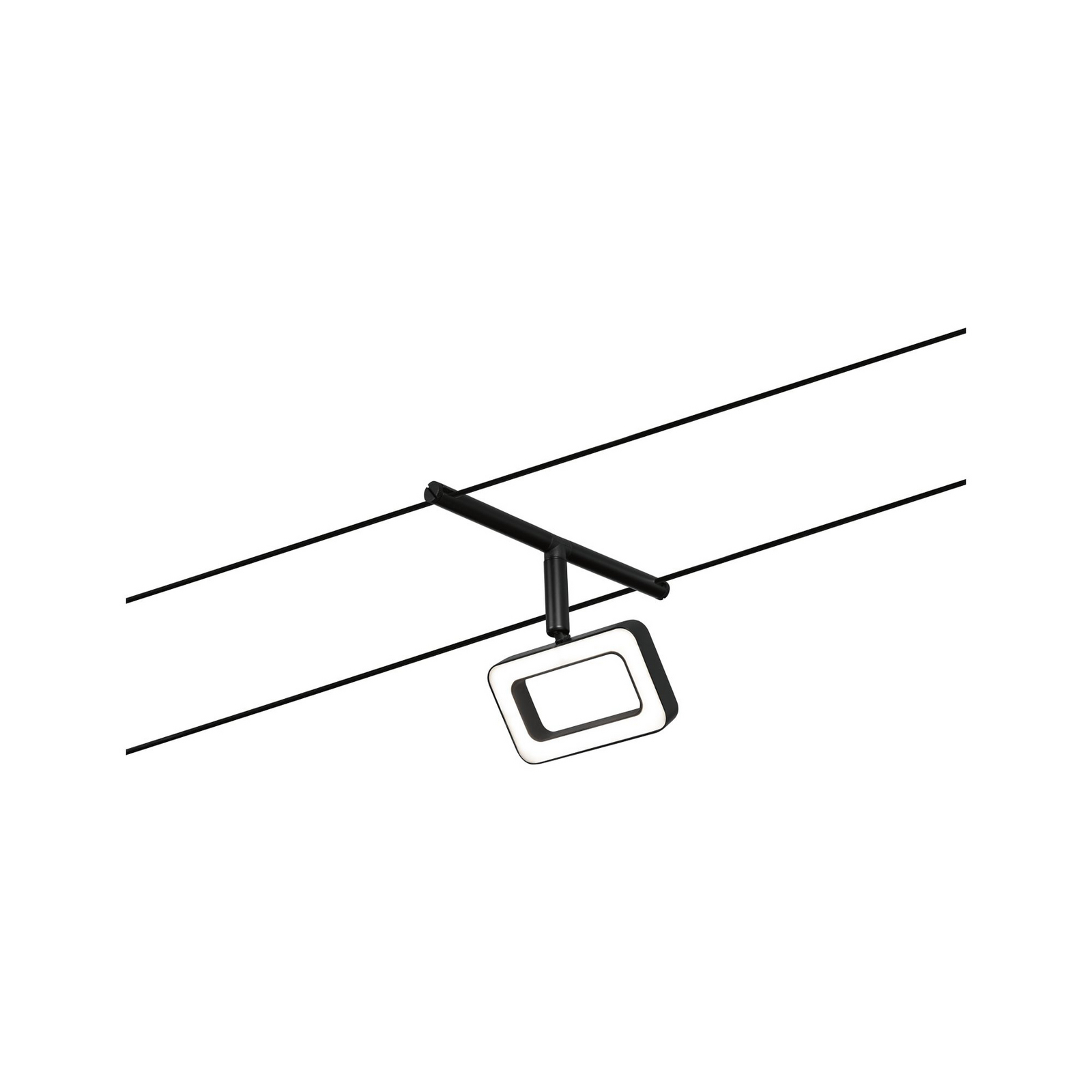 Paulmann Système Câble éclairage Plafond - 2 Blocs De Câble Chrome 150 W - Rail Métal Et Câble Métallique