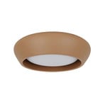 Candeeiro de teto Fjord, castanha, gesso, Ø 28 cm, GX53 - Beacon