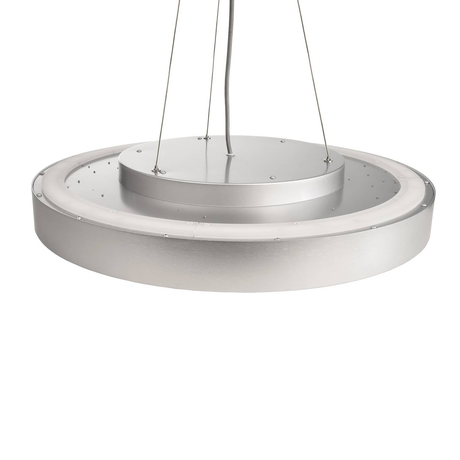 LED-Hängeleuchte Menkar, silberfarben, Ø 60 cm, CCT, up/down günstig online kaufen