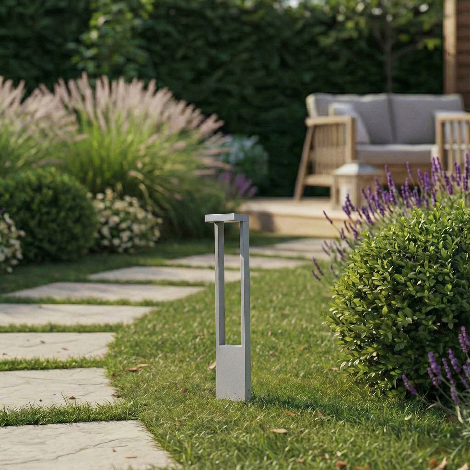 Lonete Lampione a LED, altezza 65 cm, grigio, IP65 - Lindby