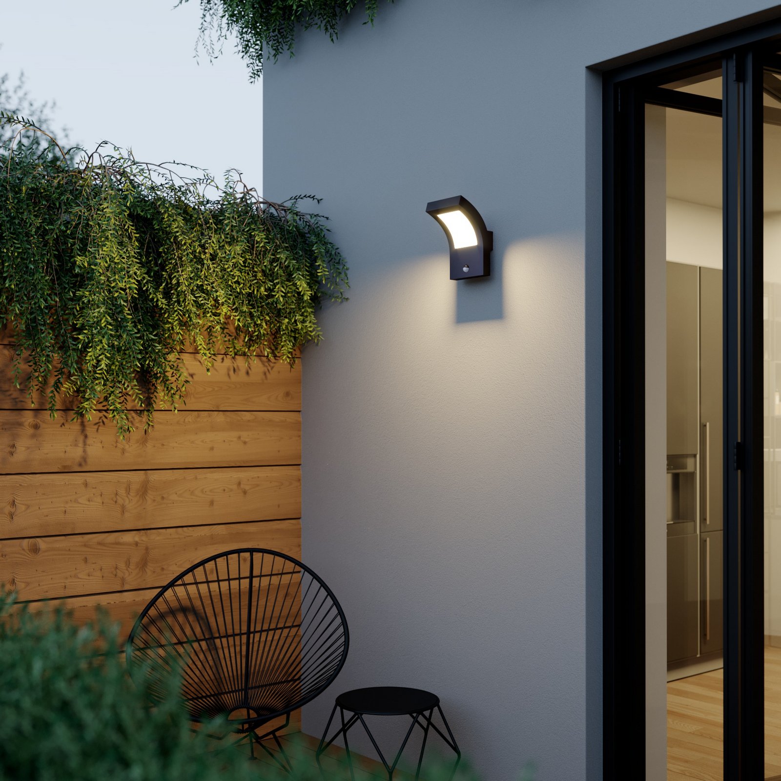Advik Outdoor Wall Lamp w/Sensor Graphite - Arcchio