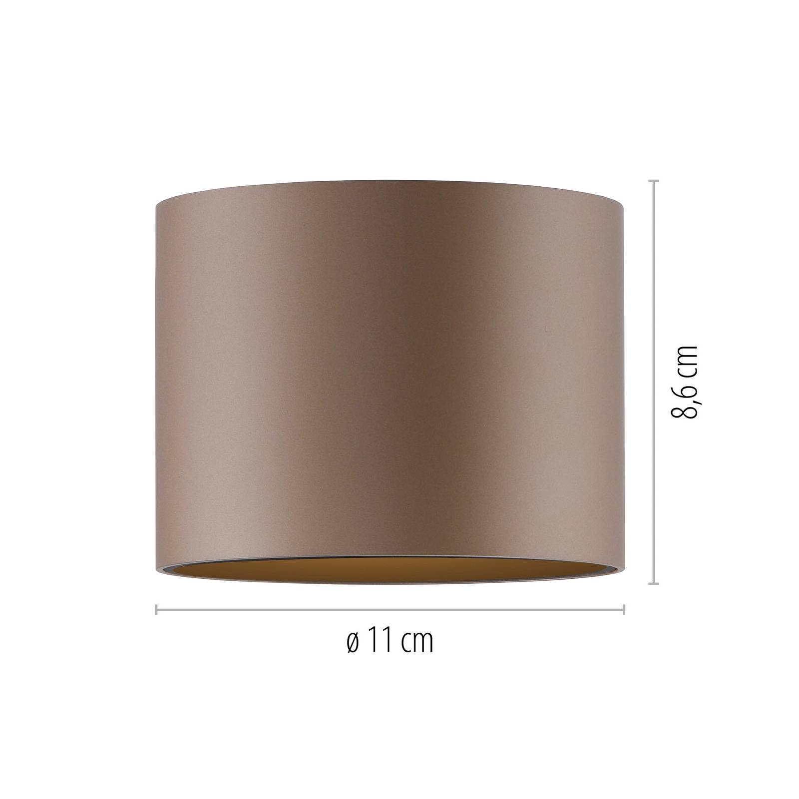 PURE LED-Bad-Deckenlampe Point, bronzefarben, Ø 18 cm, IP44 günstig online kaufen