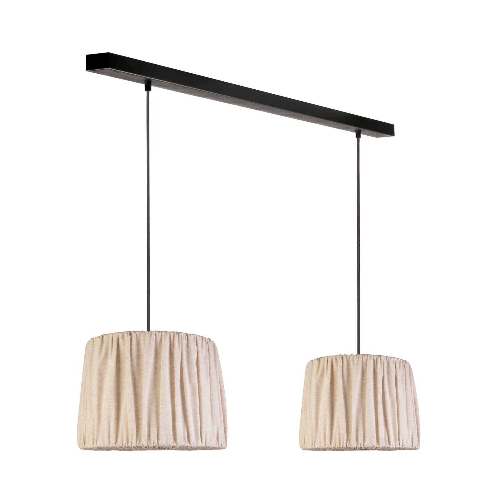 Envostar Envolight Waltz lámpara colgante 2 luces crudo, para salón / comedor, algodón, metal, E27, 15 W, longitud: 117 cm, anchura: 40 cm, altura: 35 cm