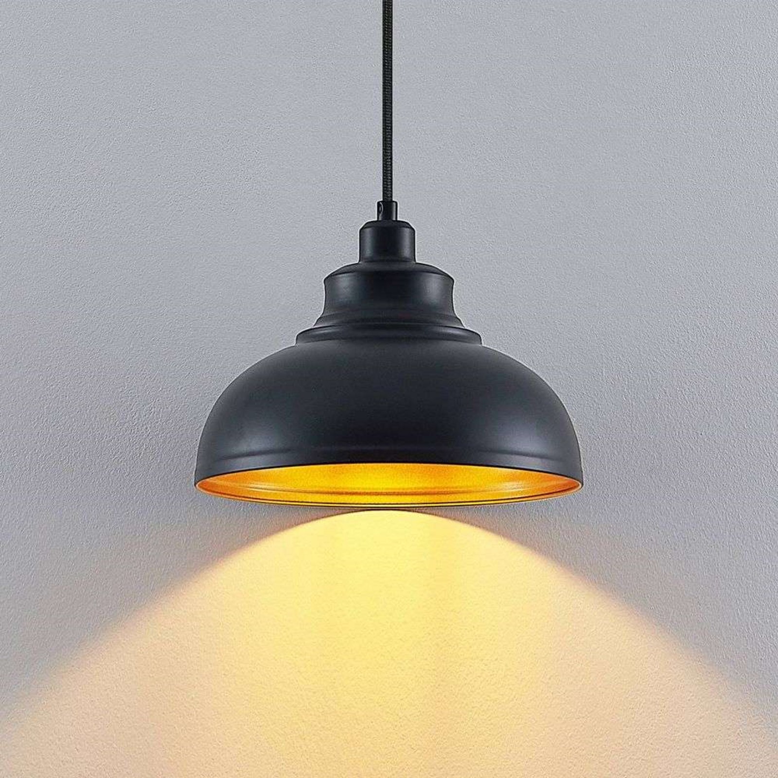 Emna Lustră Pendul Black/Gold - Lindby