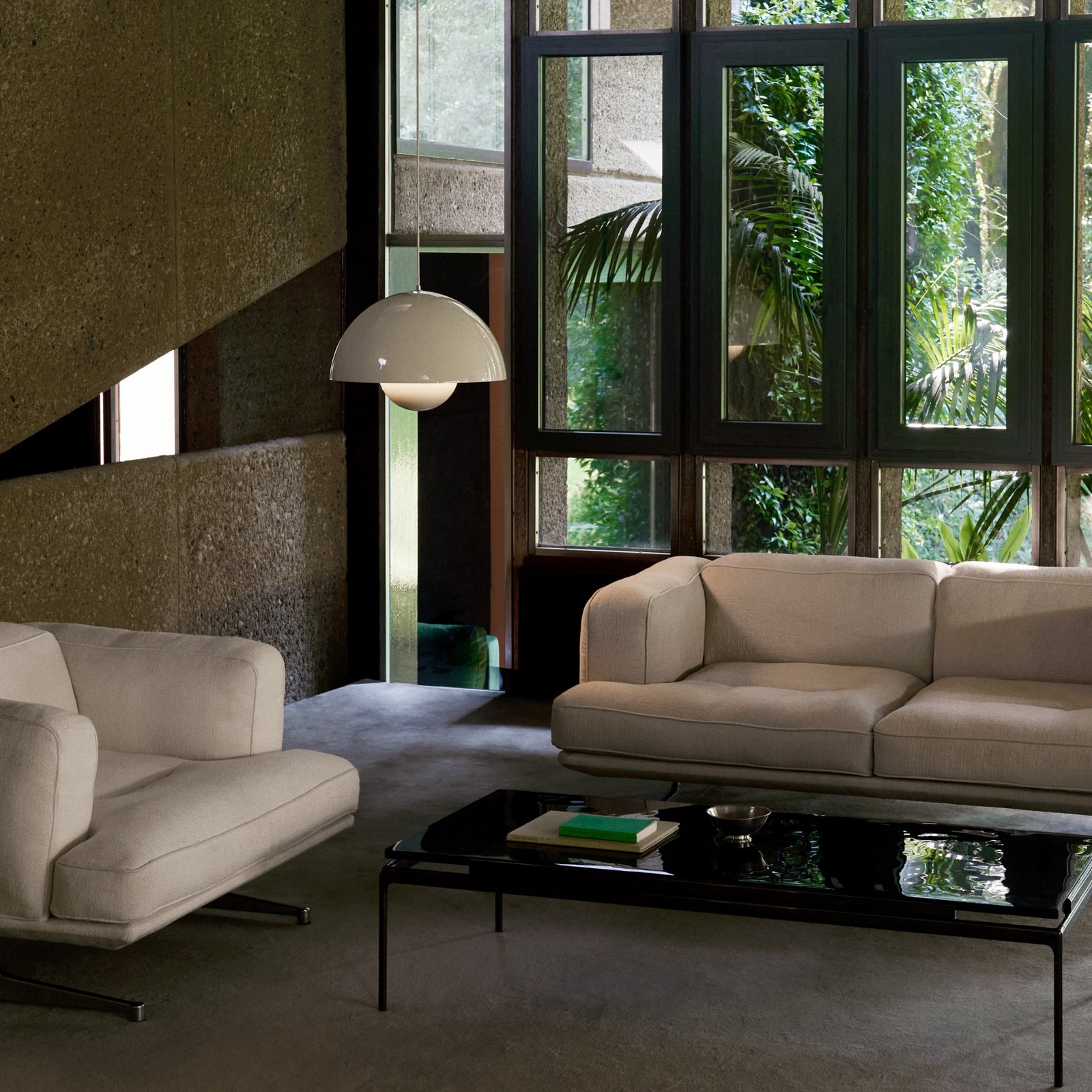 Lampe à poser Flowerpot VP3, crème, 50 cm - &TRADITION Lampe à poser Flowerpot VP3, crème, 50 cm - &TRADITION