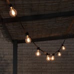 LED lichtketting op zonne-energie voor feestjes, 6,2 W, amberkleurig, IP44,