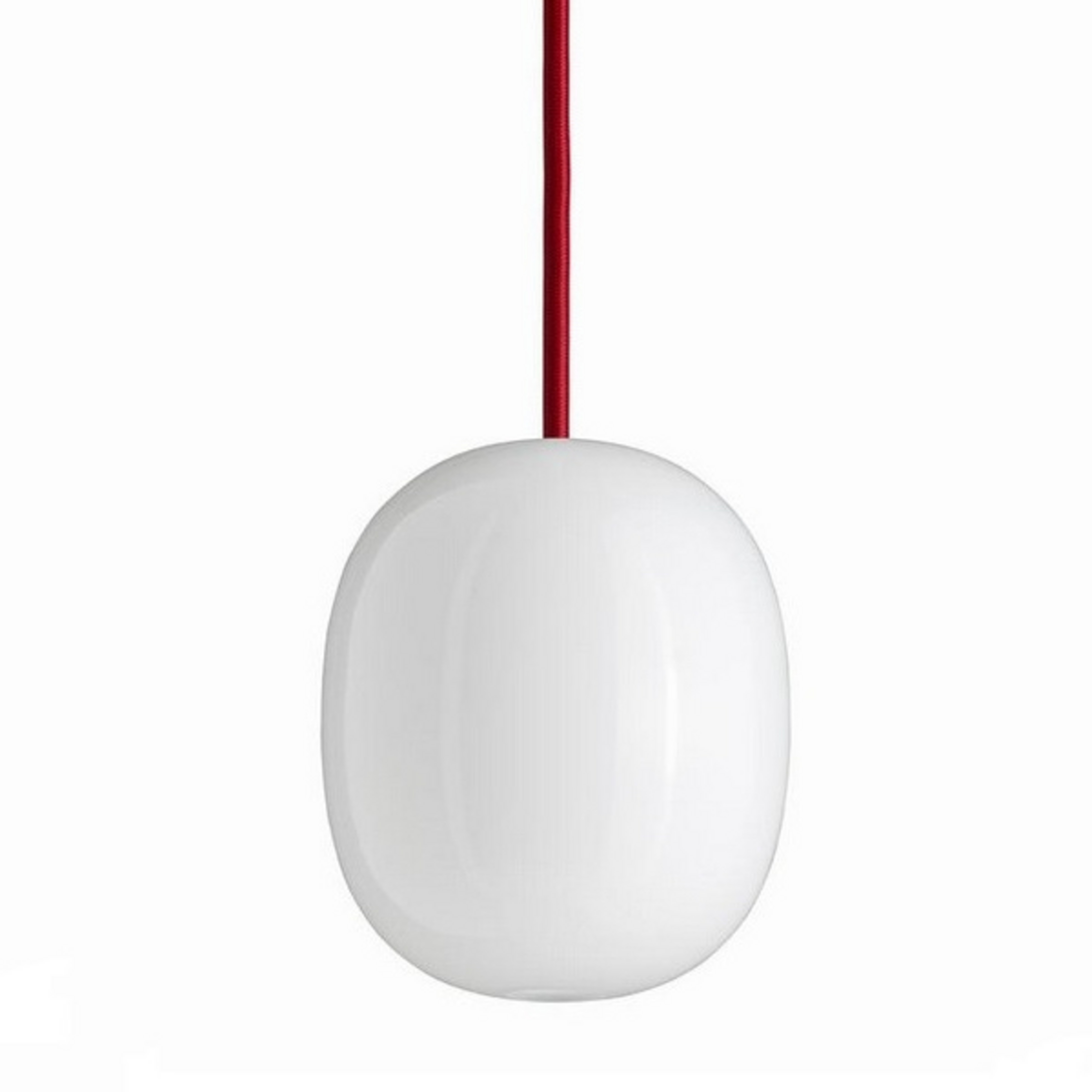 Super-Egg 300 Lámpara Colgante Ópalo/Cable Rojo - Piet Hein