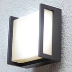 Qubo LED outdoor wall light, 14 cm x 14 cm